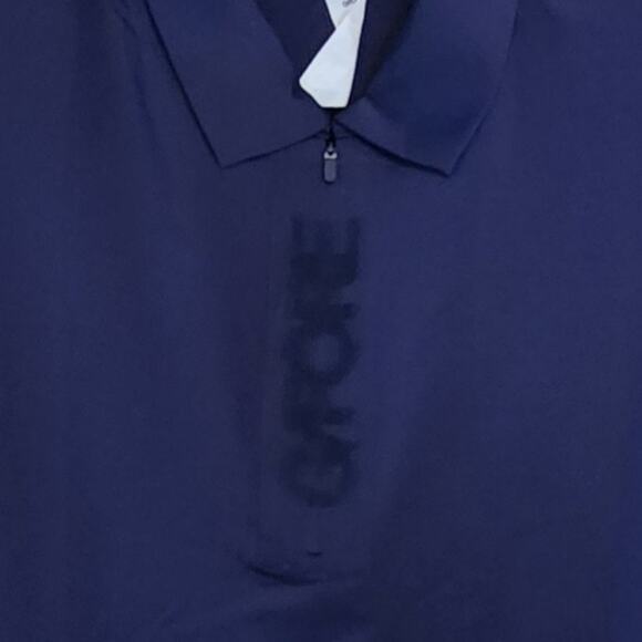 NWT G/FORE Golf Polo Shirt Tech Pique Quarter Zip Perforated in Twilight, sz L - Picture 1 of 12